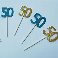 Image result for 50th Birthday Fondant Cupcake Topper