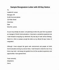 Image result for 30 Day Notice Letter