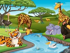 Image result for Wooden Jungle Animals