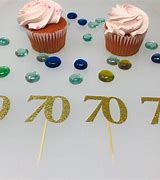 Image result for 70th Birthday Cupcake Toppers