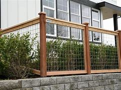 Image result for Hog Wire Wood Fence