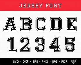 Image result for Jersey Letters SVG