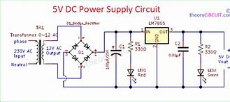 Image result for 5V Power Supply Schematic