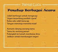 Image result for Pantun Penutup PPT Lucu