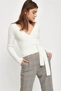 Image result for Short Sleeve Wrap Sweater