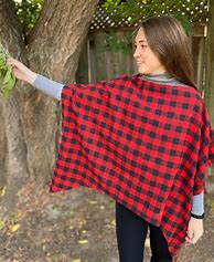 Image result for Poncho with Flannel Lining