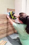 Image result for DIY Wood Flooring On Walls