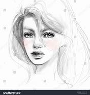 Image result for Pencil Sketch Girl Face Drawing