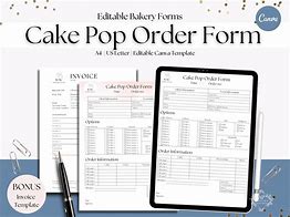 Image result for Custom Cake Pop Order Form