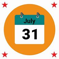 Image result for July 31 Calendar