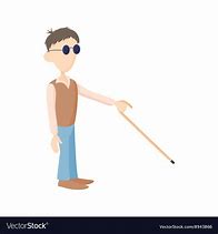 Image result for Blind Man Cartoon