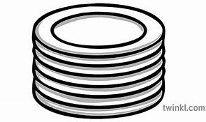 Image result for Stack of Plates Clip Art