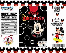 Image result for Mickey Mouse Chip Bag Template