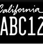 Image result for California Black License Plate