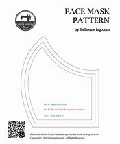 Image result for 6X9 Face Mask Pattern