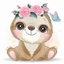 Image result for Cute Cartoon Baby Sloth