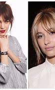 Image result for Curtain Bangs Before and After Styling