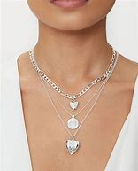 Image result for Layered Liquid Silver Chains Necklaces