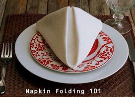 Image result for Dinner Napkin Folding