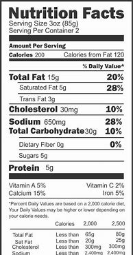 Image result for Nutrition Label Worksheet Grade 5