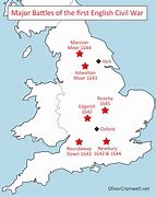 Image result for English Civil War Battles Map