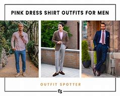 Image result for Pink Shirt Outfit Men