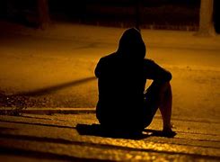 Image result for Lonely Man Black Background Night