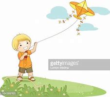 Image result for Boy Flying Kite Clip Art