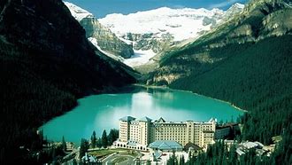 Image result for Lake Louise Alberta Black and White Picture