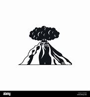 Image result for Half Volcano Drawing