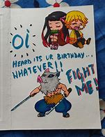 Image result for Demon Slayer Anime Birthday Card