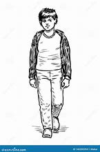 Image result for Boy Walking Drawing