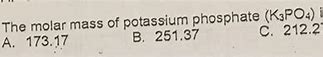 Image result for Potassium Molar Mass