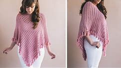 Crochet Ava Fringed Poncho