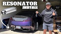 ULTRA QUIET RESONATOR INSTALL on LOUD BOOSTED G35 (SOUNDS MUCH BETTER) (2023)