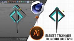 C4D Tutorial: EASIEST way to import illustrator file into cinema 4D