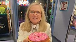 Couldn't pass up having a giant Simpsons donut at the Kwik-E-Mart at Universal Studios Hollywood! 🍩 #simpsons #bartsimpson #universalstudios #giantdonut #homersimpson #kwikemart | Nancy Cartwright