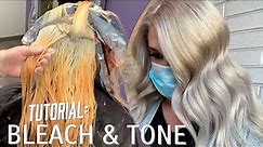 TUTORIAL | BLEACH & TONE | Full Application & Processing + FORMULATION