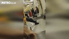 Man appears to urinate on the floor of London Tube