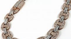 Buy 14k Two Tone Gold Baguette Diamond Gucci Link Chain 20-24' 16mm 40ct Online at SO ICY JEWELRY