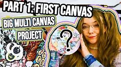 Part 1: Multi canvas Art Project | Mastering The First Canvas: Step-by-Step Painting Process + Tips!