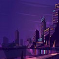 City Background Night Cartoon