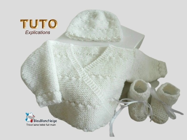 TUTO tricot bébé, tutoriel, Patron layette bb à tricoter pdf