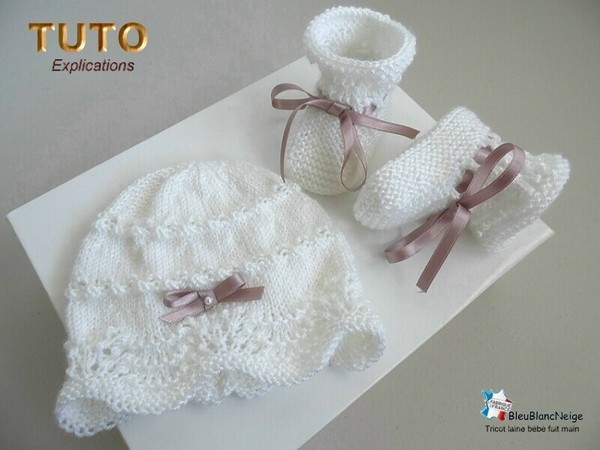 TUTO tricot bébé, tutoriel, Patron layette bb à tricoter pdf