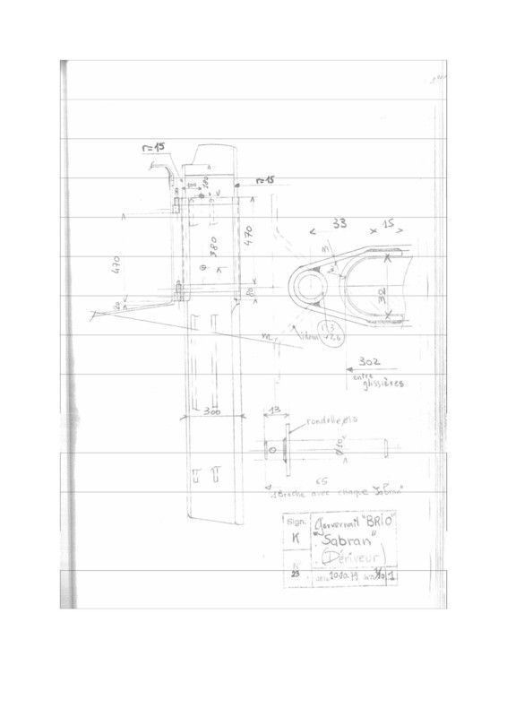 plan JEANNEAU safran version dériveur lesté