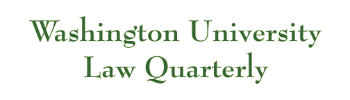 Washington University
Law Quarterly