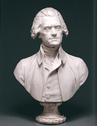 Houdon bust of Thomas Jefferson; credit - Univ. of Chicago