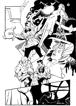 Inked Paul Smith page of Doctor Strange in She-Hulk #8