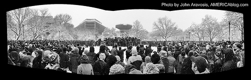 Dupont Circle snowball flight during blizzard, Feb 6 2010