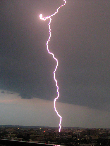 Lightning hit, Washington, DC, June 10, 2008